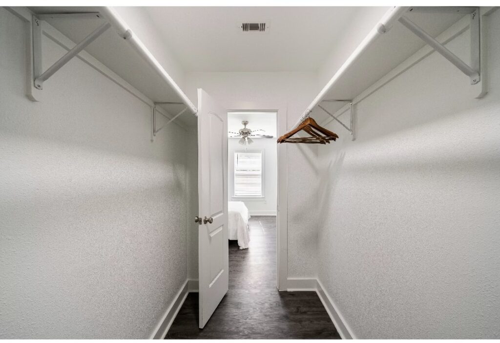 Inside view of a house with beautiful white interior